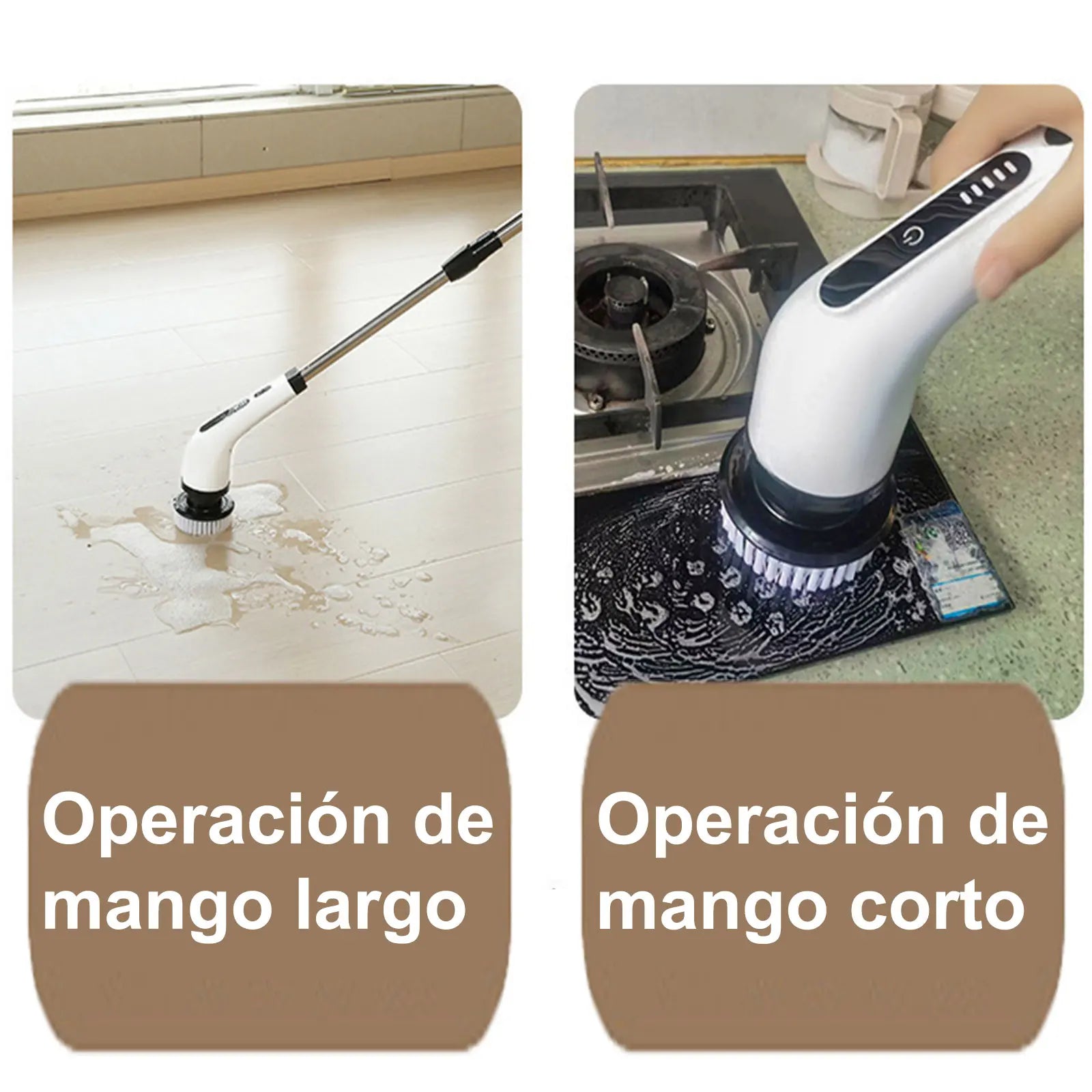 Cepillo Eléctrico Giratorio 9 en 1 — Mango Extensible