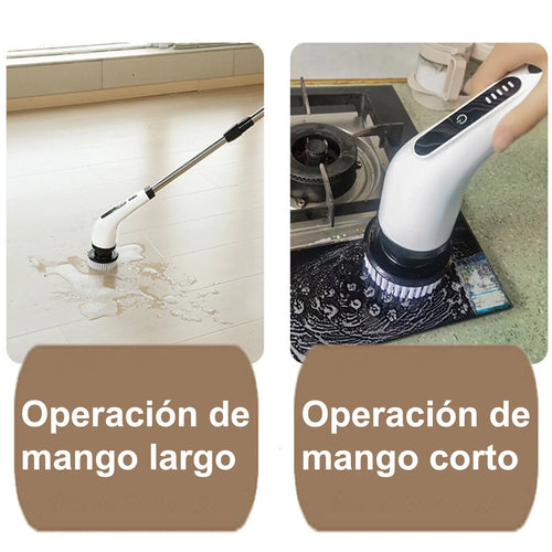Cepillo Eléctrico Giratorio 9 en 1 — Mango Extensible