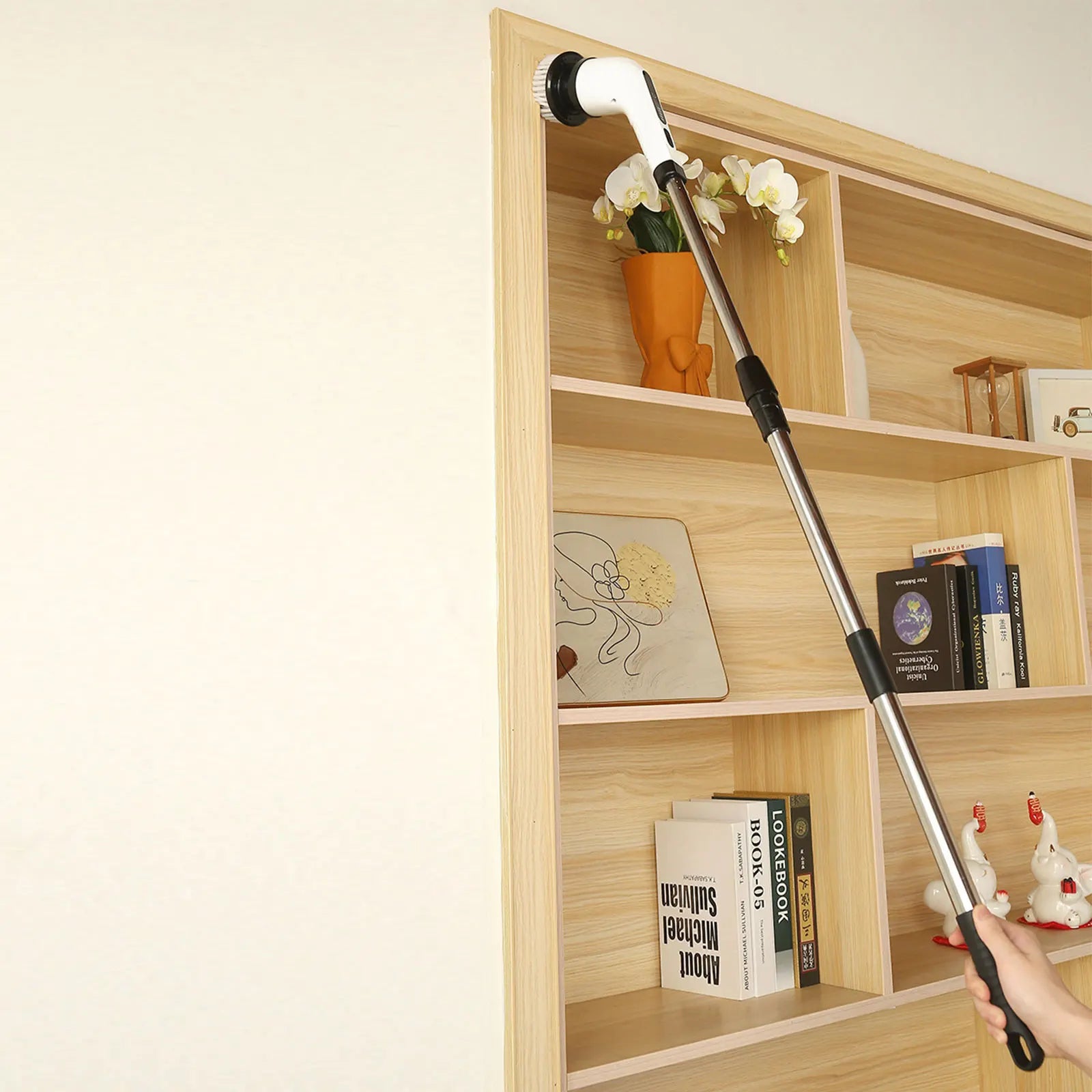 Cepillo Eléctrico Giratorio 9 en 1 — Mango Extensible