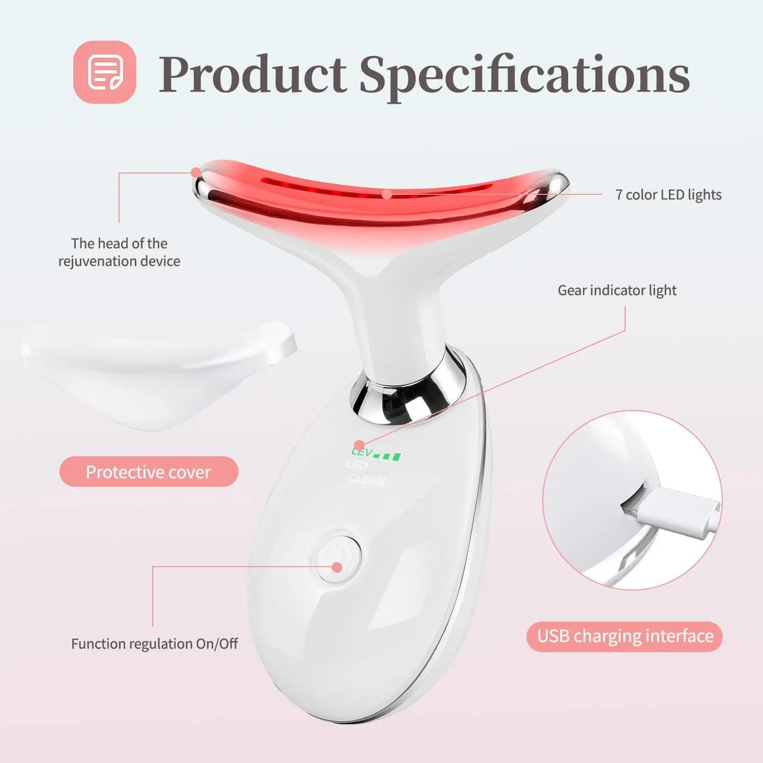 LED Facial and Neck Sculpting Wand